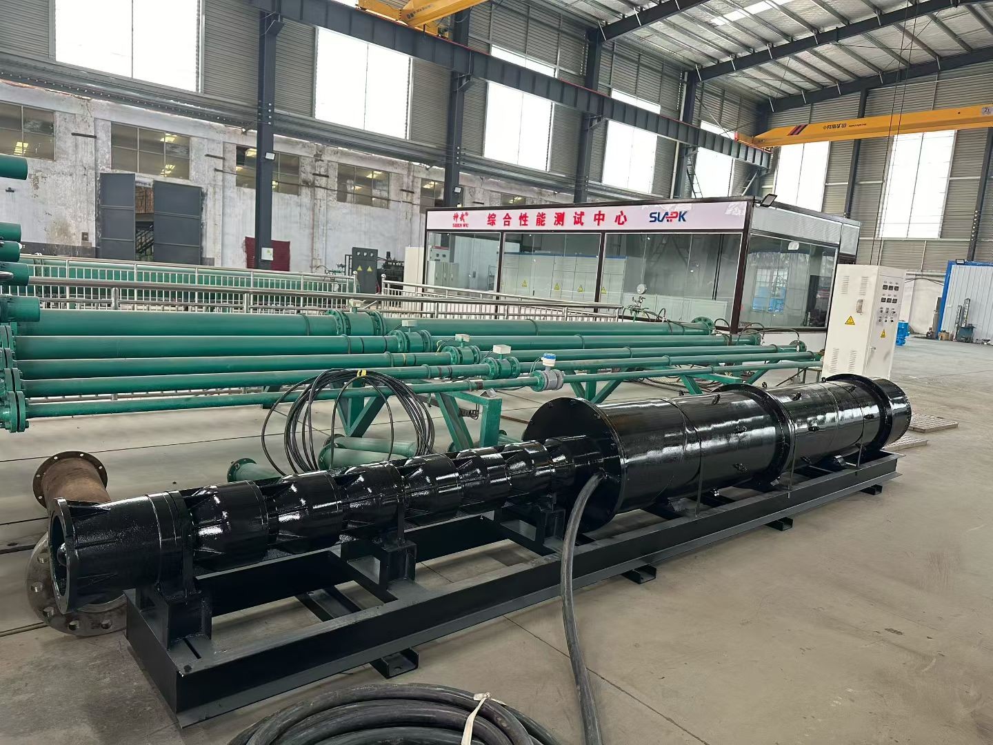 10000V高压卧式潜水电泵生产检测完成